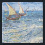 Vincent van Gogh - Seascape at Saintes-Maries Stone Coaster<br><div class="desc">Seascape at Saintes-Maries - Vincent van Gogh,  Oil on Canvas,  1888</div>
