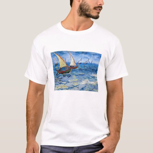 Vincent van Gogh _ Seascape at Saintes_Maries T_Shirt