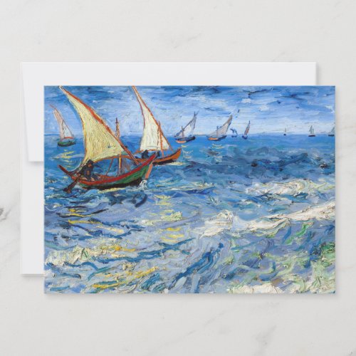 Vincent van Gogh _ Seascape at Saintes_Maries Thank You Card