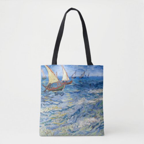 Vincent van Gogh _ Seascape at Saintes_Maries Tote Bag