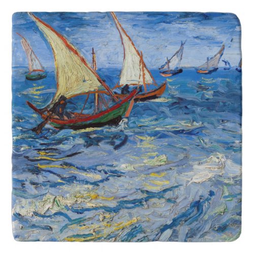 Vincent van Gogh _ Seascape at Saintes_Maries Trivet