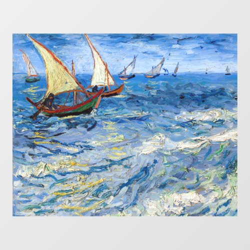 Vincent van Gogh _ Seascape at Saintes_Maries Window Cling