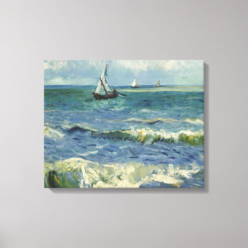 Vincent van Gogh _ Seascape near Les Saintes Canvas Print