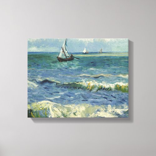 Vincent van Gogh _ Seascape near Les Saintes Canvas Print