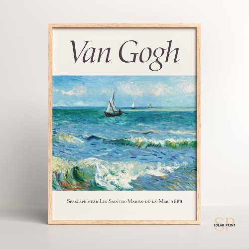 Vincent van Gogh Seascape near Les Saintes Maries  Poster