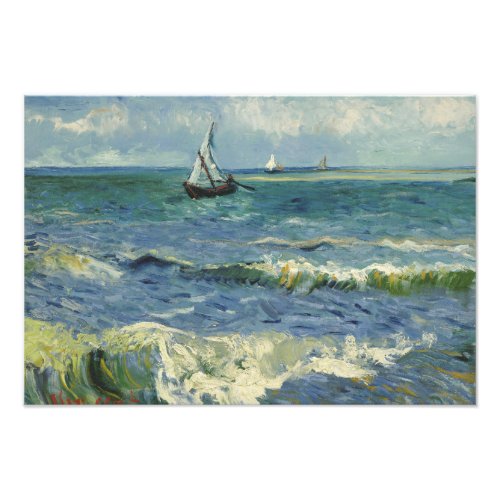 Vincent van Gogh _ Seascape near Les Saintes Photo Print