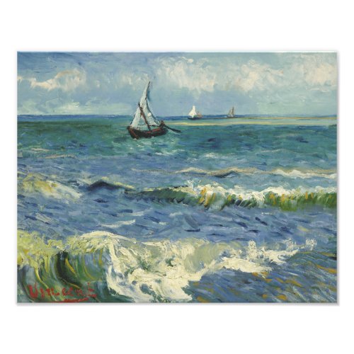 Vincent van Gogh _ Seascape near Les Saintes Photo Print