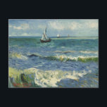 Vincent van Gogh - Seascape near Les Saintes Postcard<br><div class="desc">Seascape near Les Saintes-Maries-de-la-Mer by Vincent van Gogh, 1888. Vincent van Gogh was a Dutch Post-Impressionist painter who is among the most famous and influential figures in the history of Western art. In just over a decade he created approximately 2100 artworks, including around 860 oil paintings, most of them in...</div>