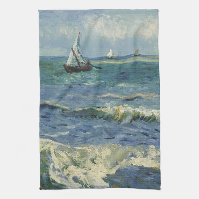 Vincent van Gogh - Seascape Near Saintes Maries Kitchen Towel (Vertical)