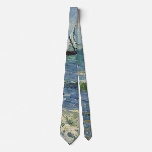 Vincent van Gogh - Seascape Near Saintes Maries Neck Tie (Front)