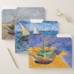 Vincent Van Gogh - Seascapes Selection File Folder<br><div class="desc">Vincent Van Gogh - Seascapes Masterpieces Selection with boats at Sainte-marie de la Mer</div>