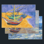 Vincent Van Gogh - Seascapes Selection Wrapping Paper Sheets<br><div class="desc">Vincent Van Gogh - Seascapes Masterpieces Selection with boats at Sainte-marie de la Mer</div>