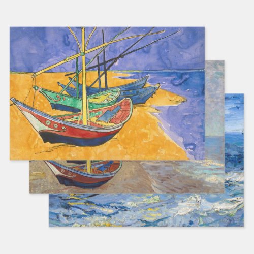 Vincent Van Gogh _ Seascapes Selection Wrapping Paper Sheets
