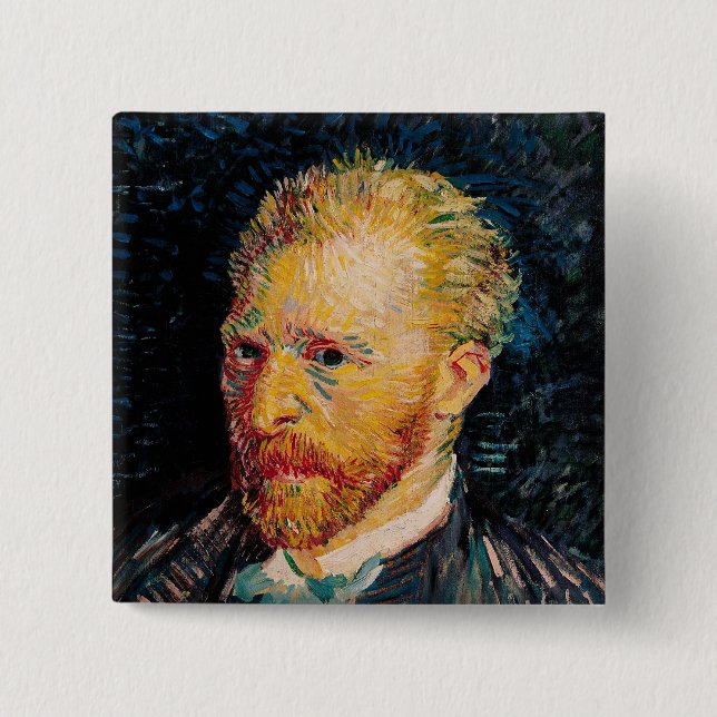 Vincent van Gogh | Self Portrait, 1887 Button (Front)