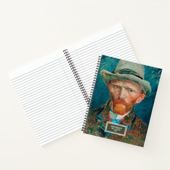 Vincent van Gogh Self Portrait 1887 Fine Art Notebook (Inside)
