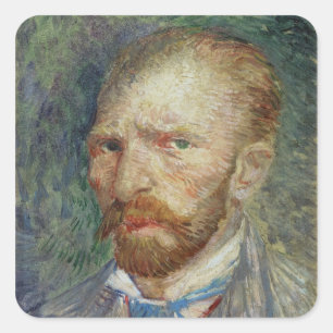 Vincent van Gogh Self Portrait, 1887 Square Sticker