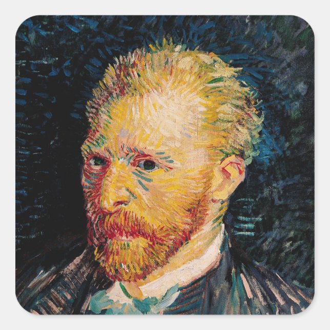 Vincent van Gogh | Self Portrait, 1887 Square Sticker (Front)