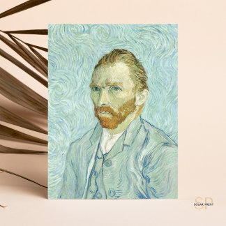 Vincent Van Gogh Self-Portrait 1889 Blue Painting  Postcard