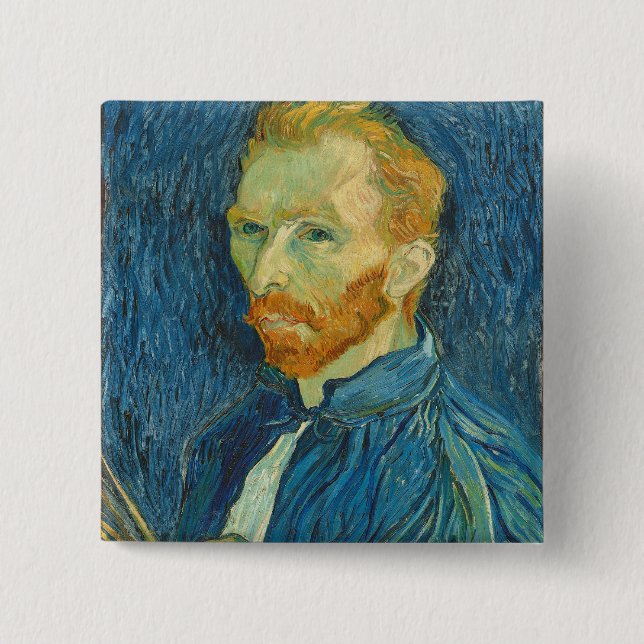 Vincent van Gogh | Self Portrait, 1889 Button (Front)
