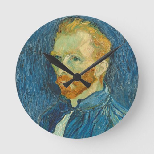 Vincent van Gogh  Self Portrait 1889 Round Clock