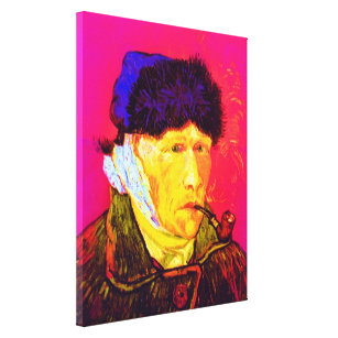 Vincent Van Gogh - Self Portrait Bandage Pop Art Canvas Print