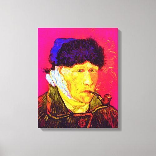 Vincent Van Gogh _ Self Portrait Bandage Pop Art Canvas Print
