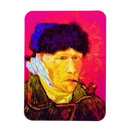Vincent Van Gogh _ Self Portrait Bandage Pop Art Magnet