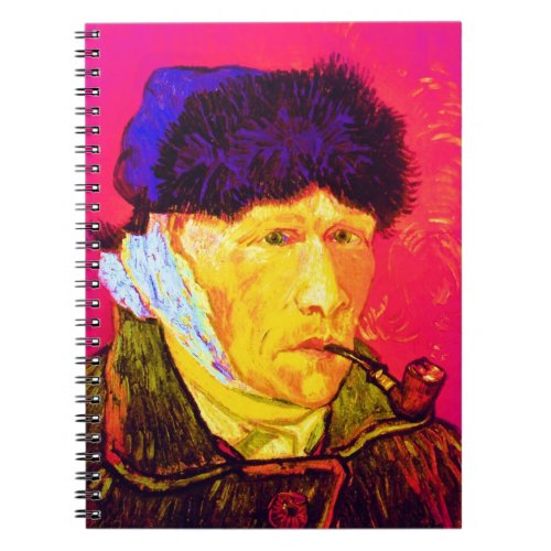 Vincent Van Gogh _ Self Portrait Bandage Pop Art Notebook