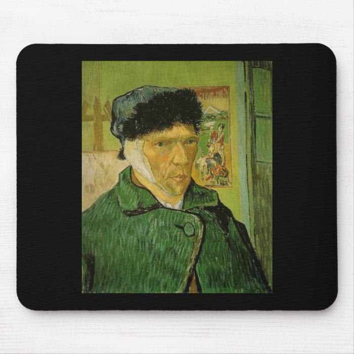 Vincent Van Gogh Self Portrait Bandaged Ear Mouse Pads