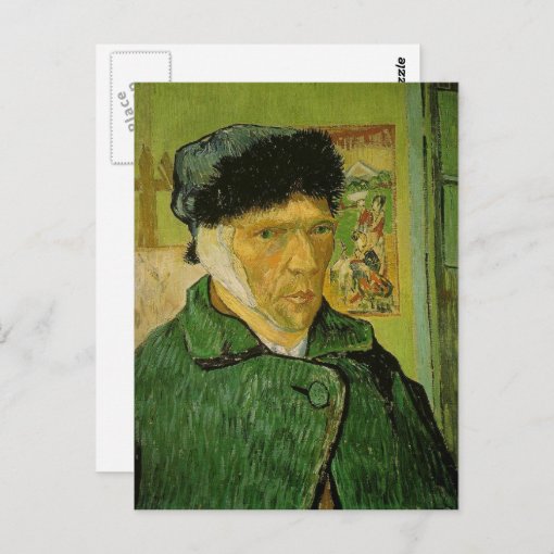 Vincent Van Gogh Self Portrait Bandaged Ear Postcard Zazzle