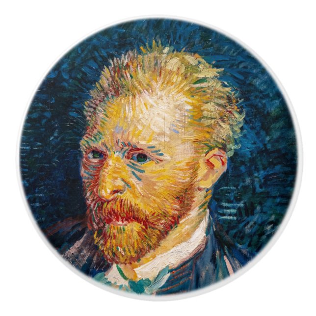 Vincent Van Gogh - Self-Portrait Ceramic Knob (Front)
