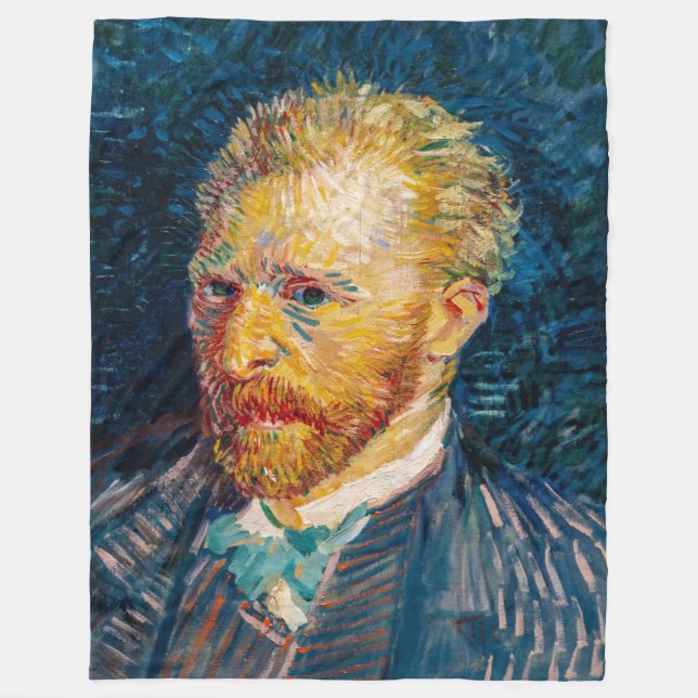 Vincent Van Gogh - Self-Portrait Fleece Blanket (Front)