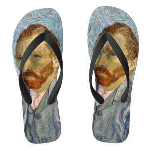 Vincent Van Gogh - Self-Portrait Flip Flops