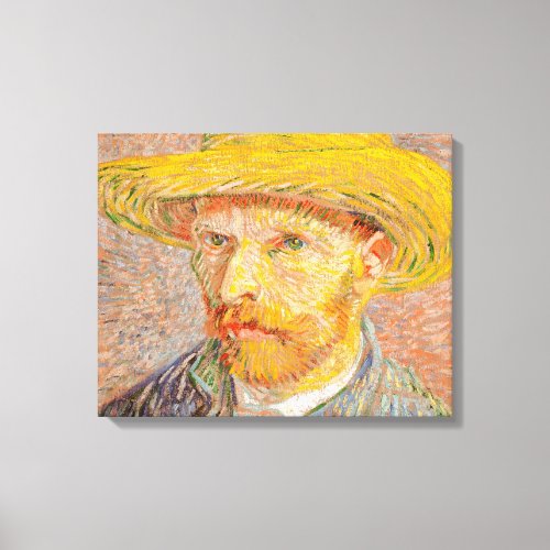 Vincent Van Gogh Self Portrait impressionist paint Canvas Print
