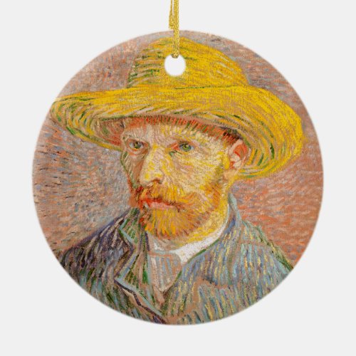 Vincent Van Gogh Self Portrait impressionist paint Ceramic Ornament