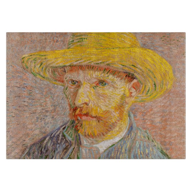 Vincent Van Gogh Self Portrait impressionist paint Cutting Board (Front)