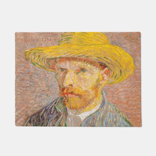 Vincent Van Gogh Self Portrait impressionist paint Doormat