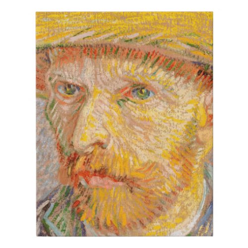 Vincent Van Gogh Self Portrait impressionist paint Faux Canvas Print