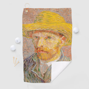 Vincent Van Gogh Self Portrait impressionist paint Golf Towel