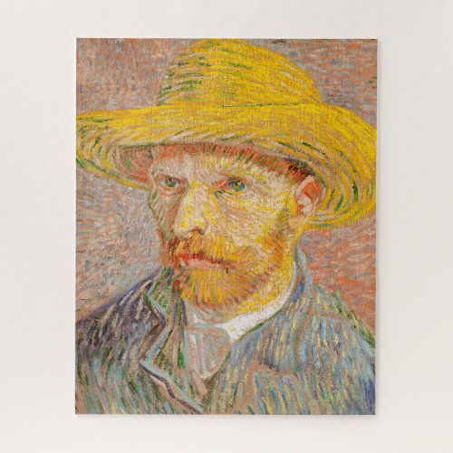 Vincent Van Gogh Self Portrait impressionist paint Jigsaw Puzzle