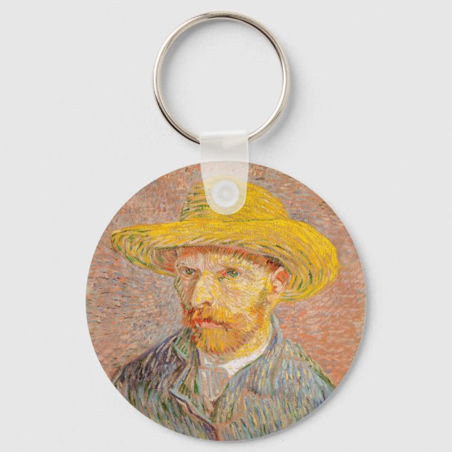 Vincent Van Gogh Self Portrait impressionist paint Keychain (Front)