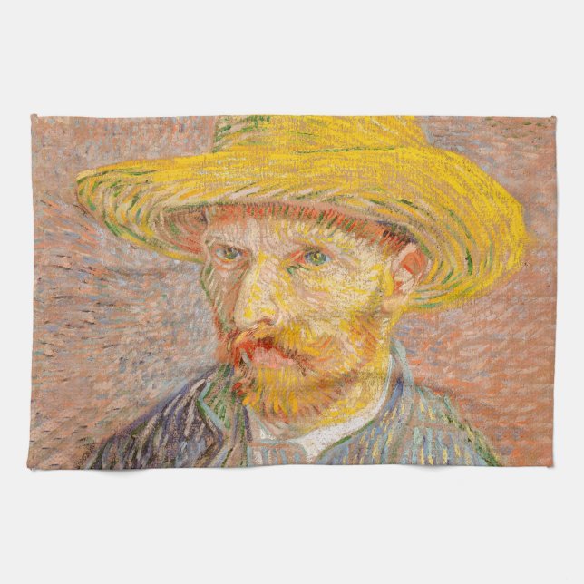 Vincent Van Gogh Self Portrait impressionist paint Kitchen Towel (Horizontal)