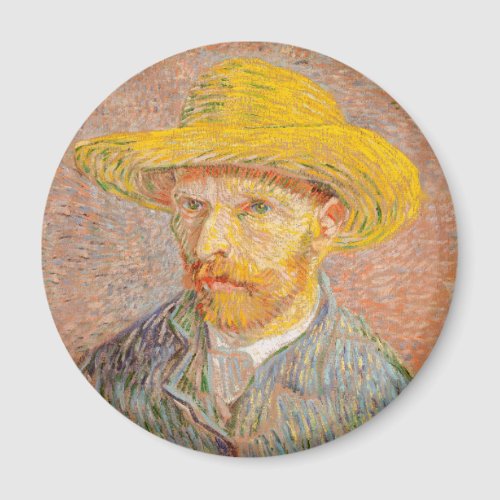 Vincent Van Gogh Self Portrait impressionist paint Magnet