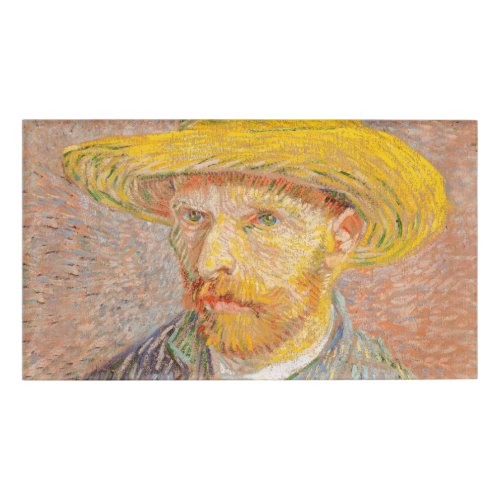 Vincent Van Gogh Self Portrait impressionist paint Name Tag