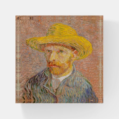Vincent Van Gogh Self Portrait impressionist paint Paperweight