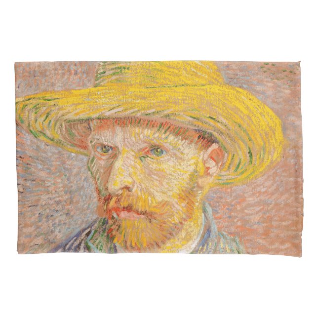 Vincent Van Gogh Self Portrait impressionist paint Pillow Case (Front)