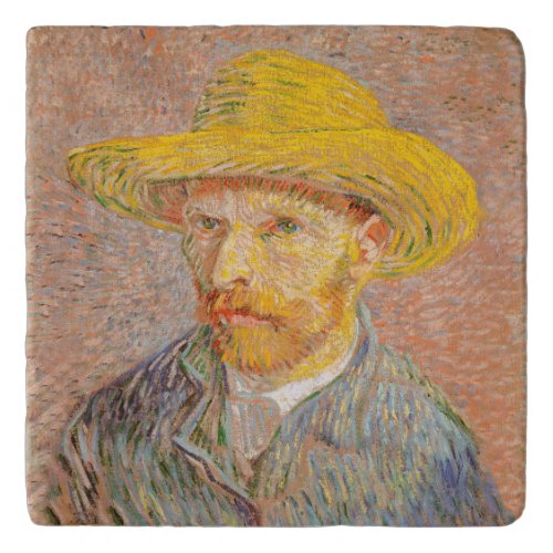 Vincent Van Gogh Self Portrait impressionist paint Trivet