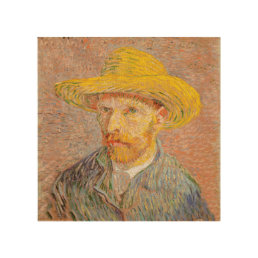 Vincent Van Gogh Self Portrait impressionist paint Wood Wall Art