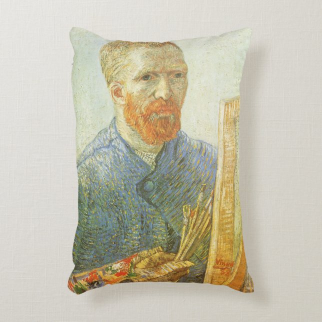 Vincent van Gogh - Self Portrait in Front of Easel Accent Pillow (Front(Vertical))