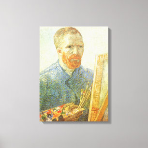 Vincent van Gogh - Self Portrait in Front of Easel Canvas Print